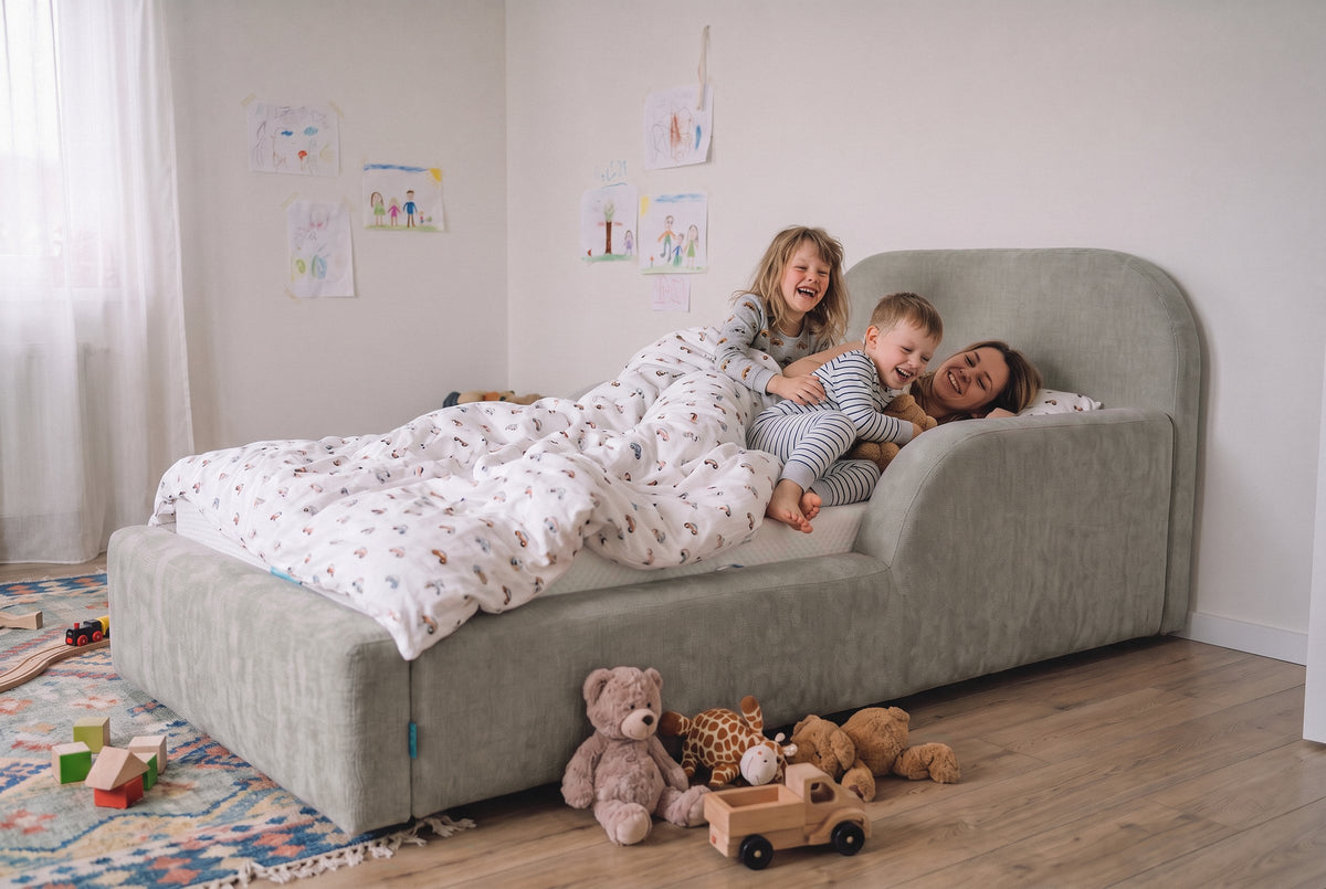 Mila Cloud Kinderbett in Nebelgrau