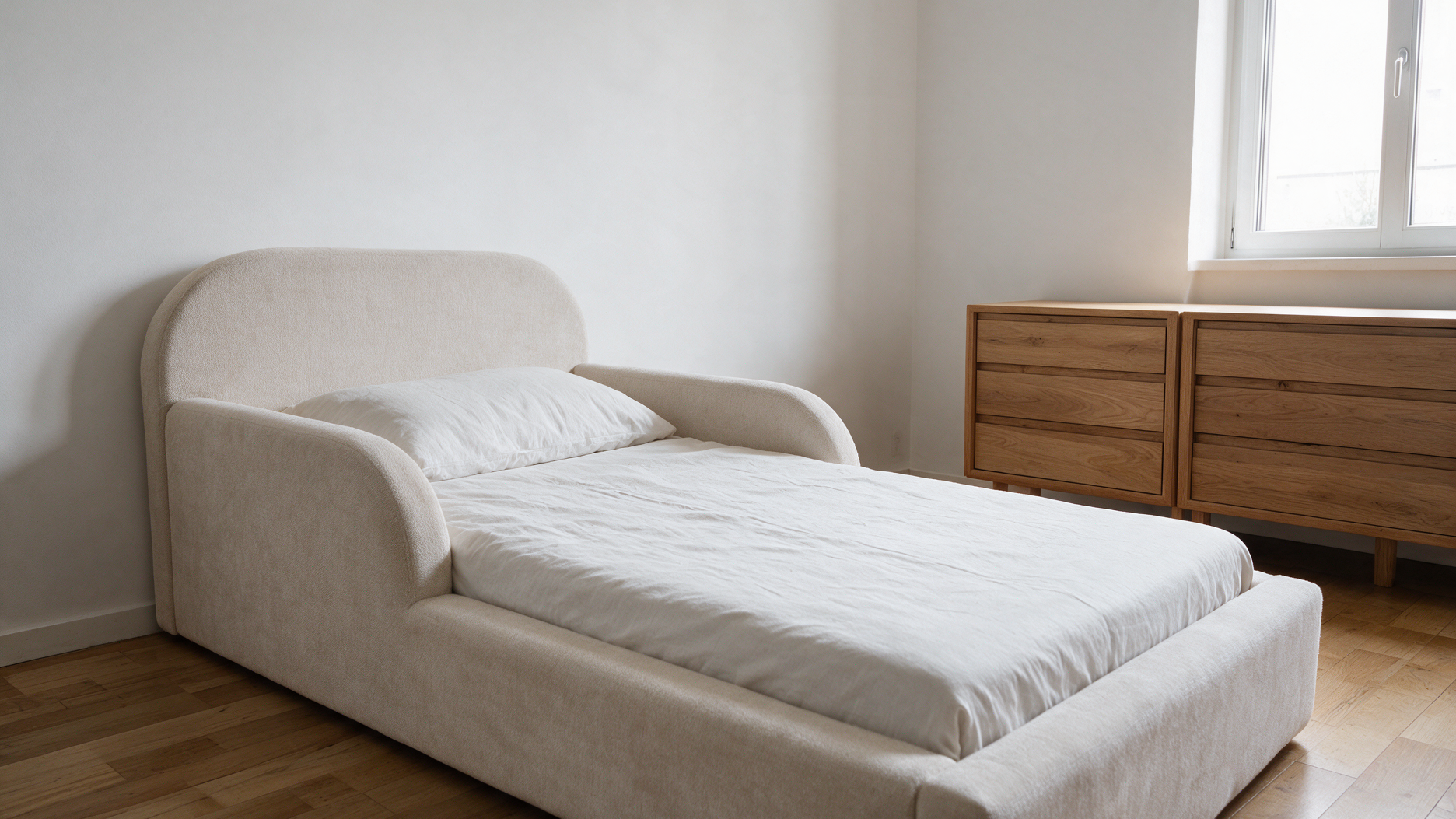 Kinderzimmer in einer Schweizer Wohnung mit gepolstertem Kinderbett