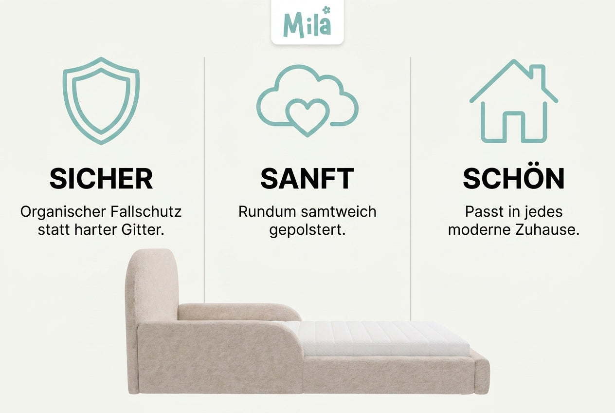 Mila Cloud – Das gepolsterte Kinderbett